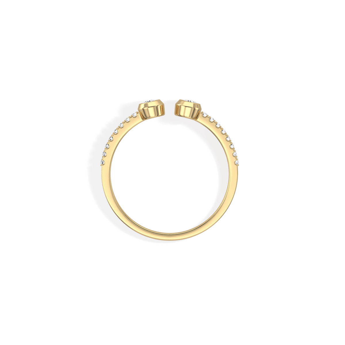 0.25CTW Lab Diamond Open Wedding Band - 