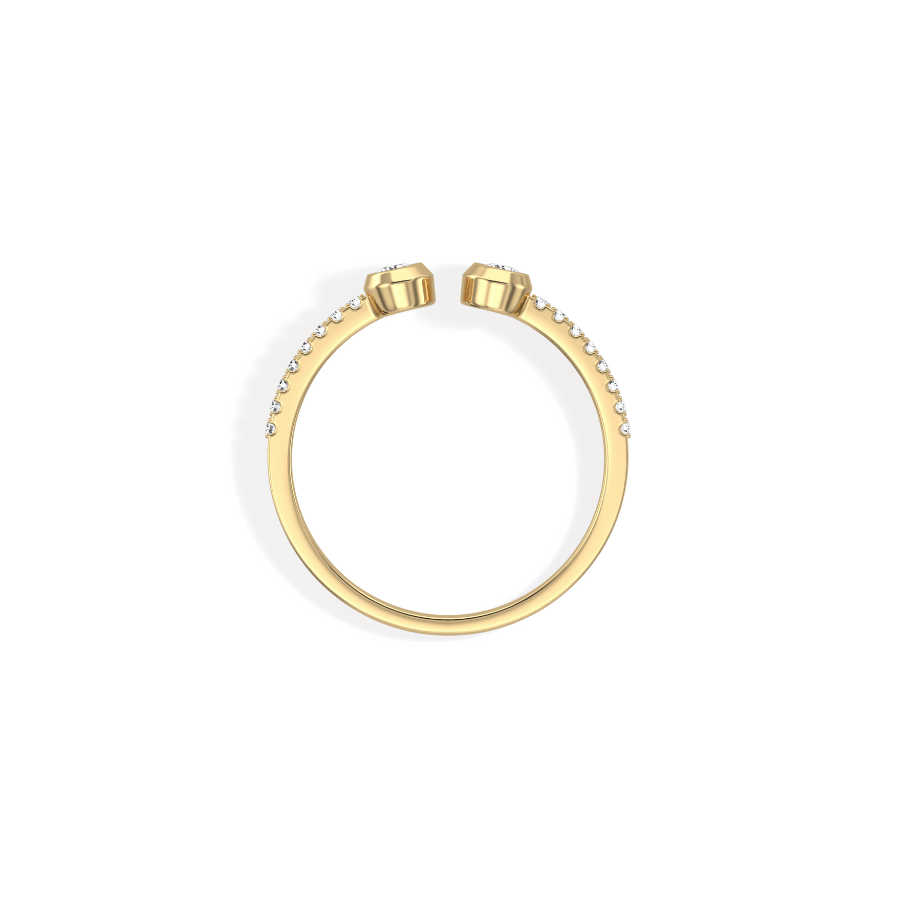 0.25CTW Lab Diamond Open Wedding Band - 