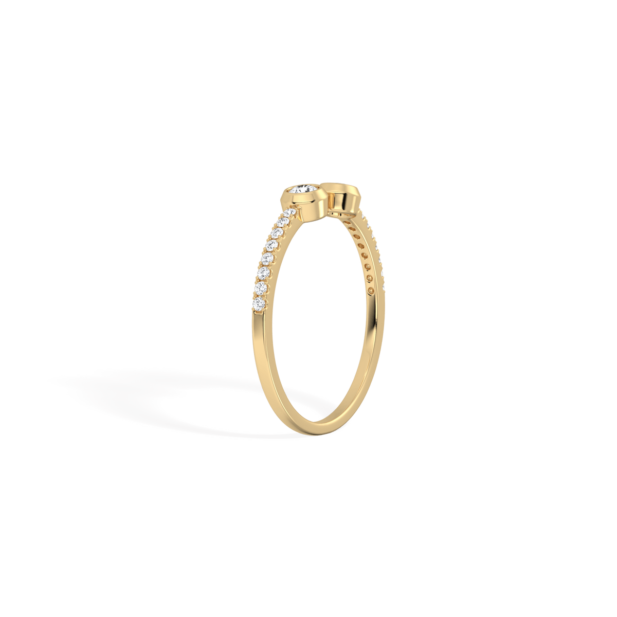 0.25CTW Lab Diamond Open Wedding Band - 