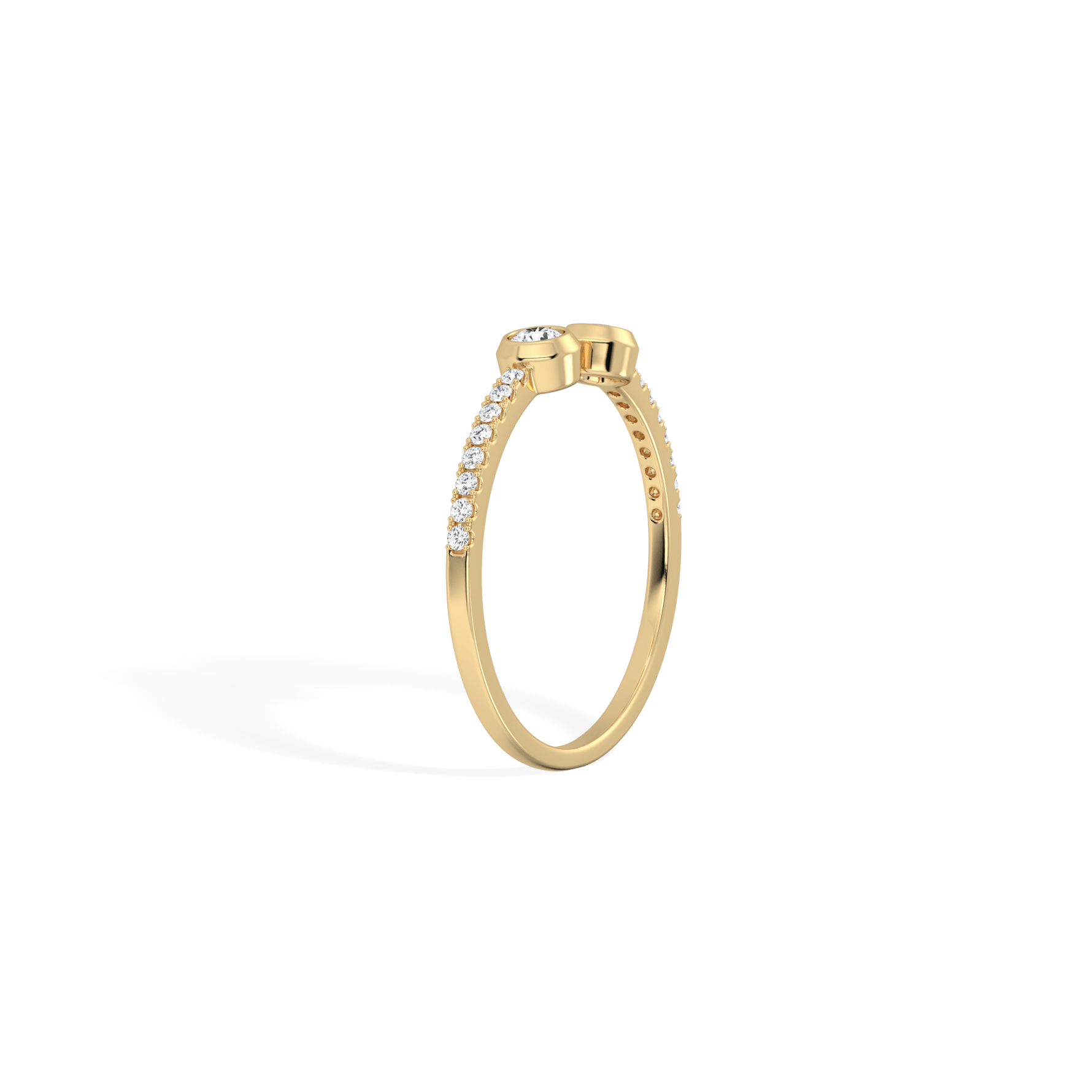 0.25CTW Lab Diamond Open Wedding Band - 
