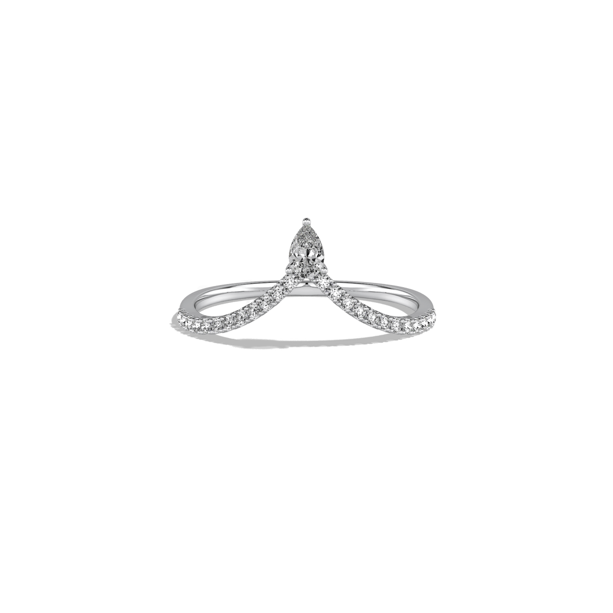 0.26CTW Lab Diamond Chevron Ring - 