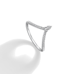 0.26CTW Lab Diamond Chevron Ring - 