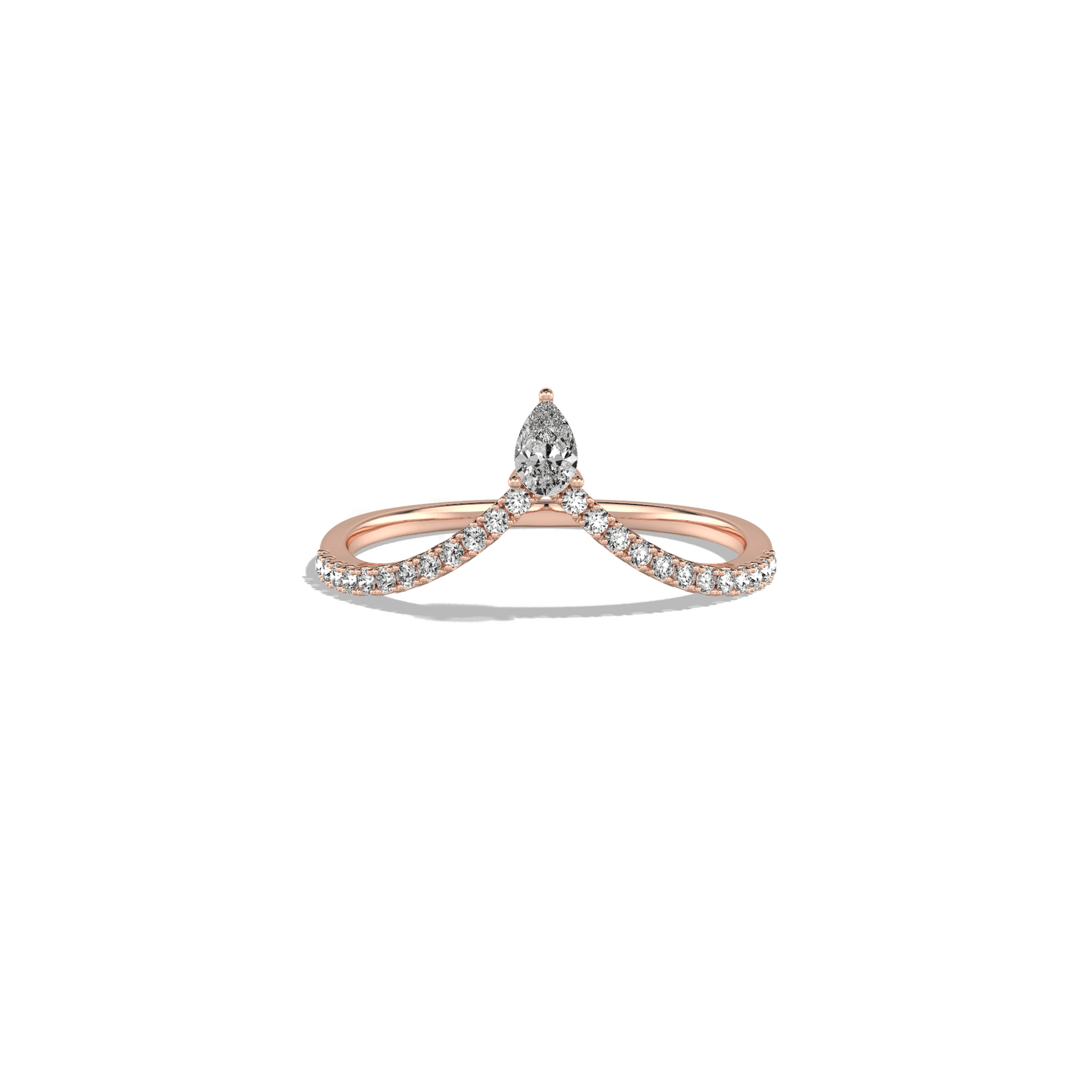 0.26CTW Lab Diamond Chevron Ring - 