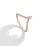 0.26CTW Lab Diamond Chevron Ring - 