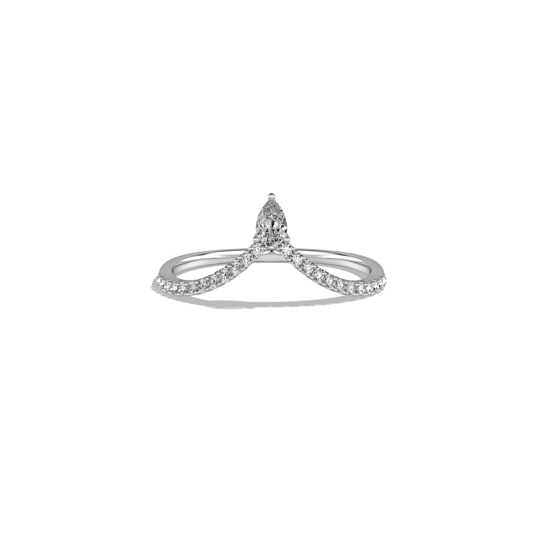 0.26CTW Lab Diamond Chevron Ring - 