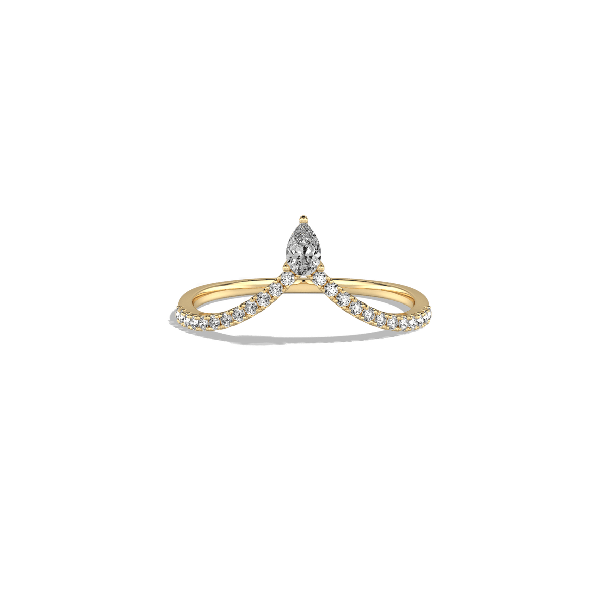 0.26CTW Lab Diamond Chevron Ring - 