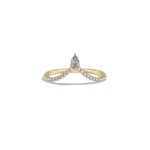 0.26CTW Lab Diamond Chevron Ring - 