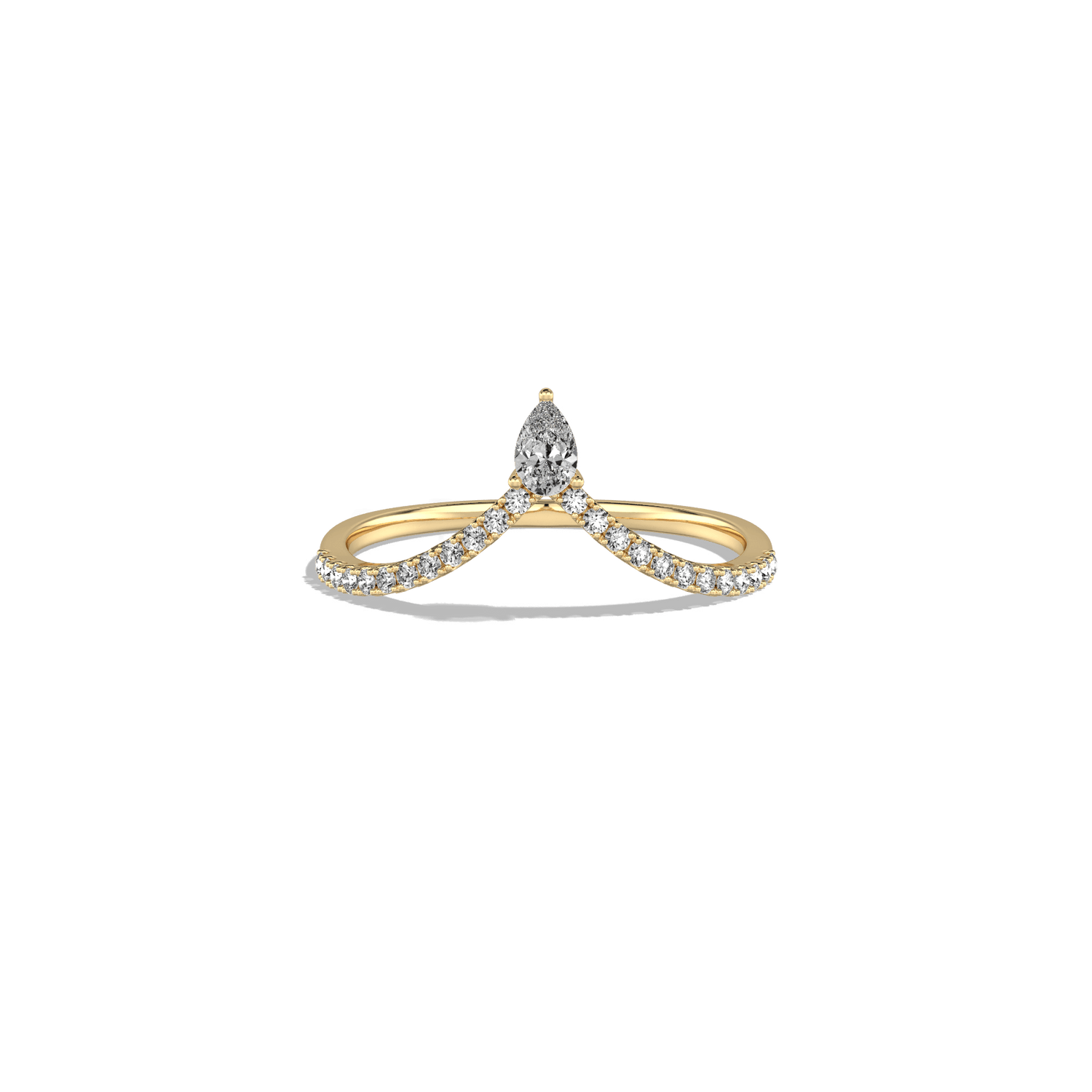 0.26CTW Lab Diamond Chevron Ring - 