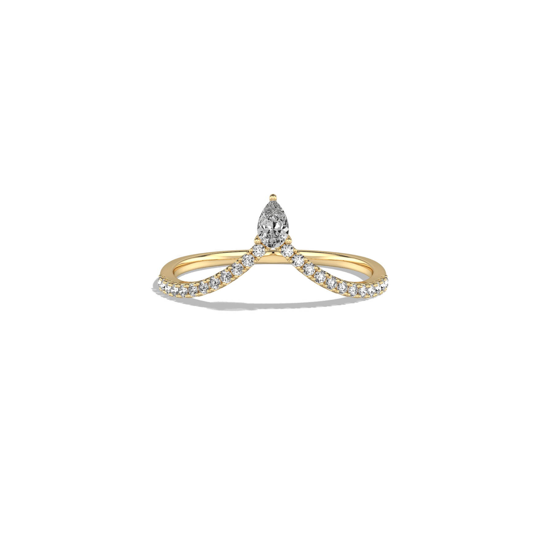 0.26CTW Lab Diamond Chevron Ring - 
