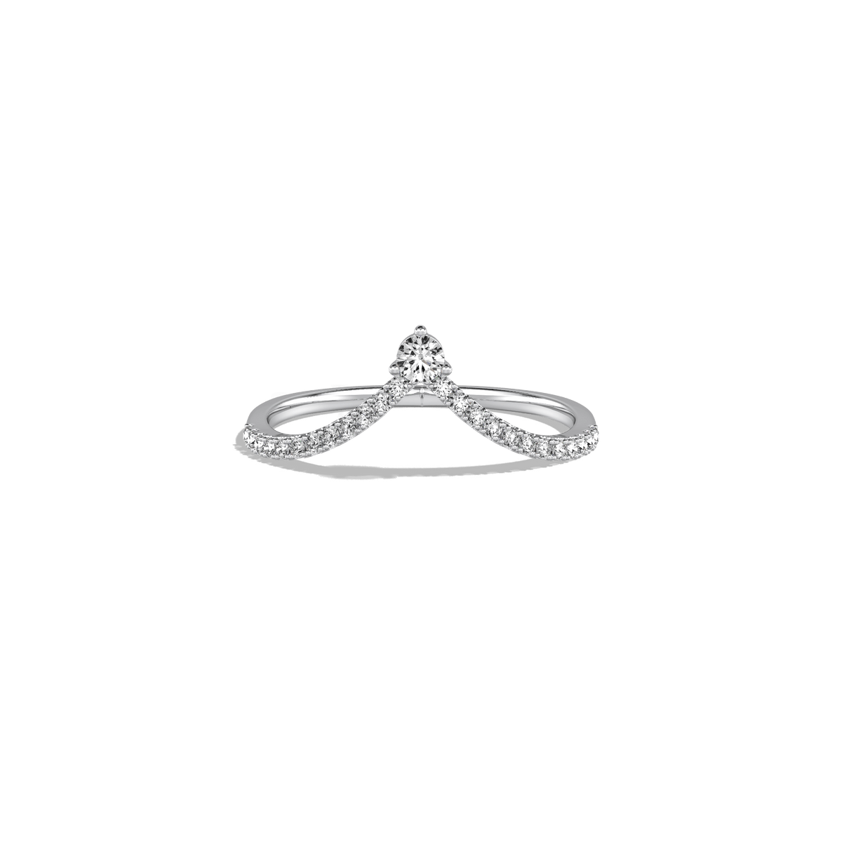 0.23CTW Lab Diamond Chevron Ring - 
