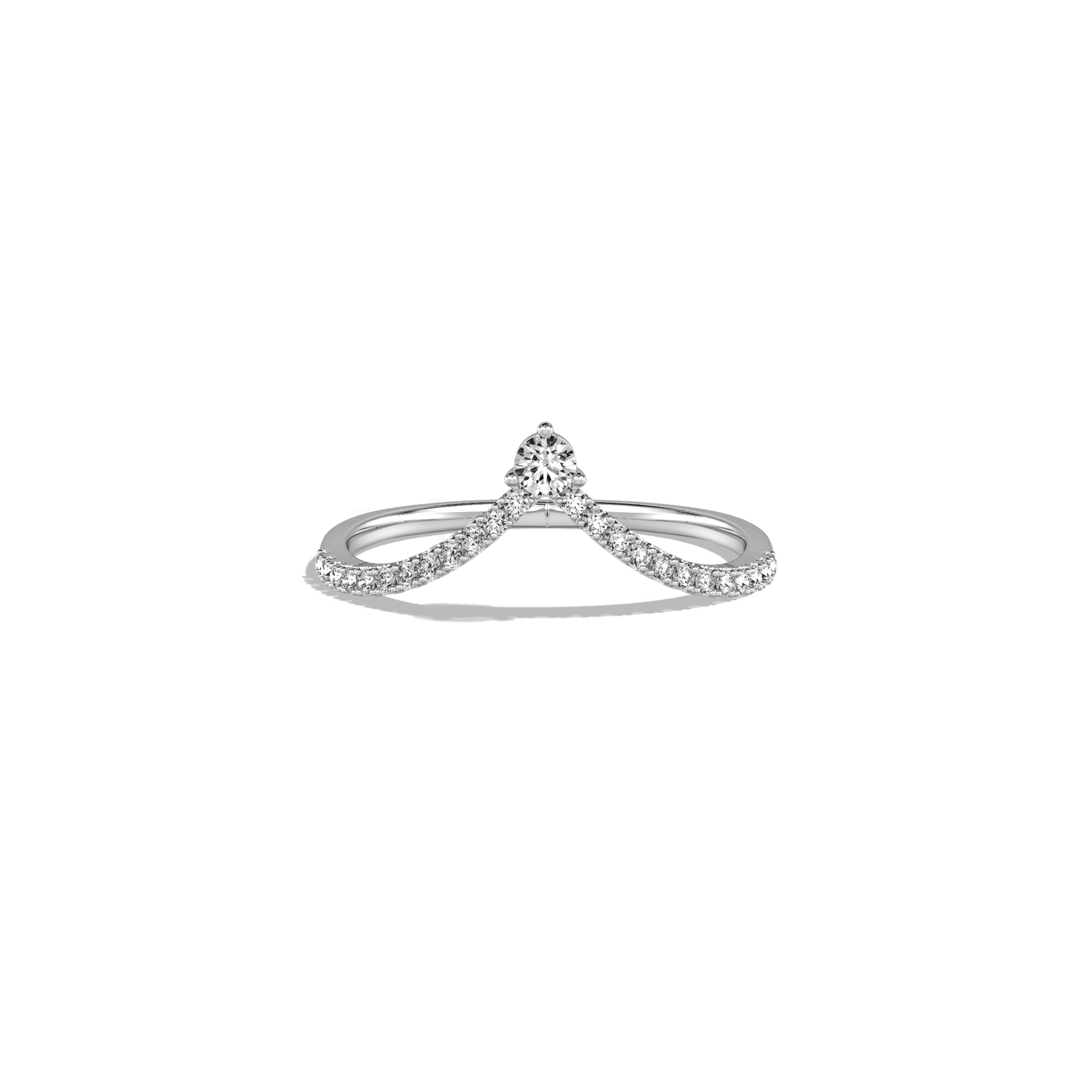 0.23CTW Lab Diamond Chevron Ring - 