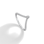 0.23CTW Lab Diamond Chevron Ring - 