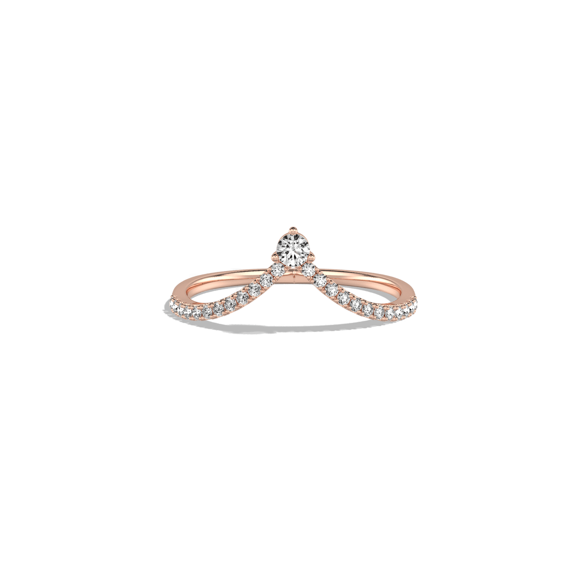0.23CTW Lab Diamond Chevron Ring - 