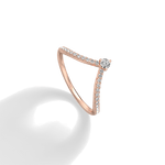 0.23CTW Lab Diamond Chevron Ring - 