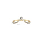 0.23CTW Lab Diamond Chevron Ring - 
