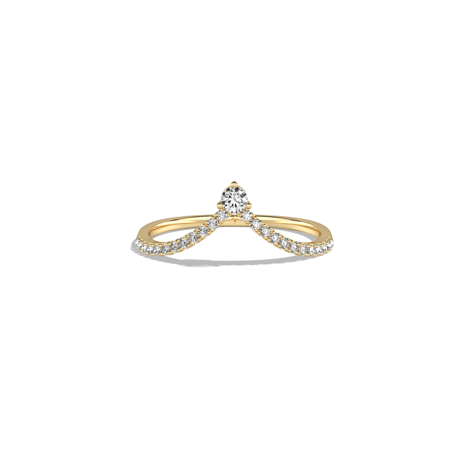 0.23CTW Lab Diamond Chevron Ring - 