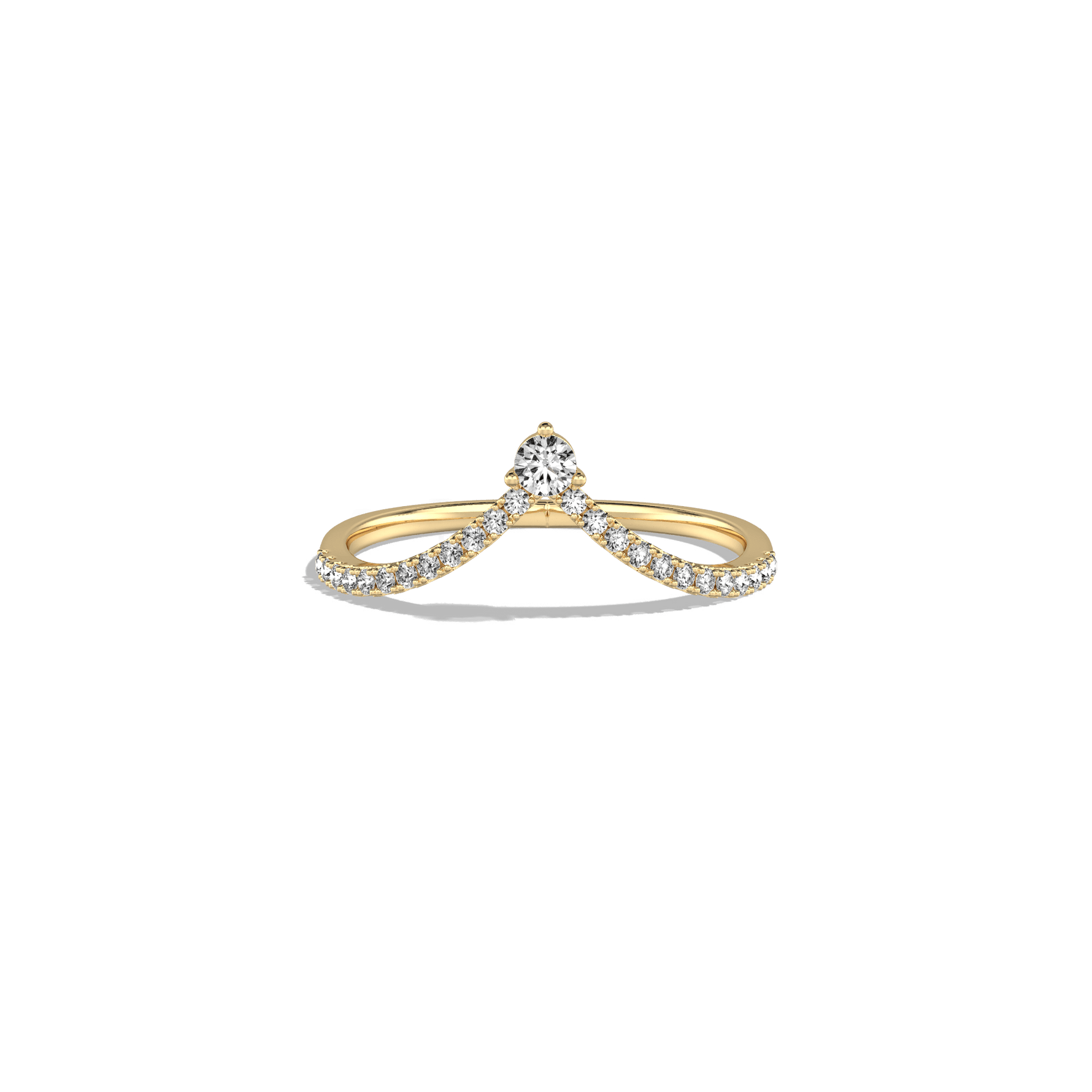 0.23CTW Lab Diamond Chevron Ring - 