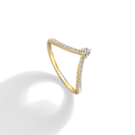 0.23CTW Lab Diamond Chevron Ring - 