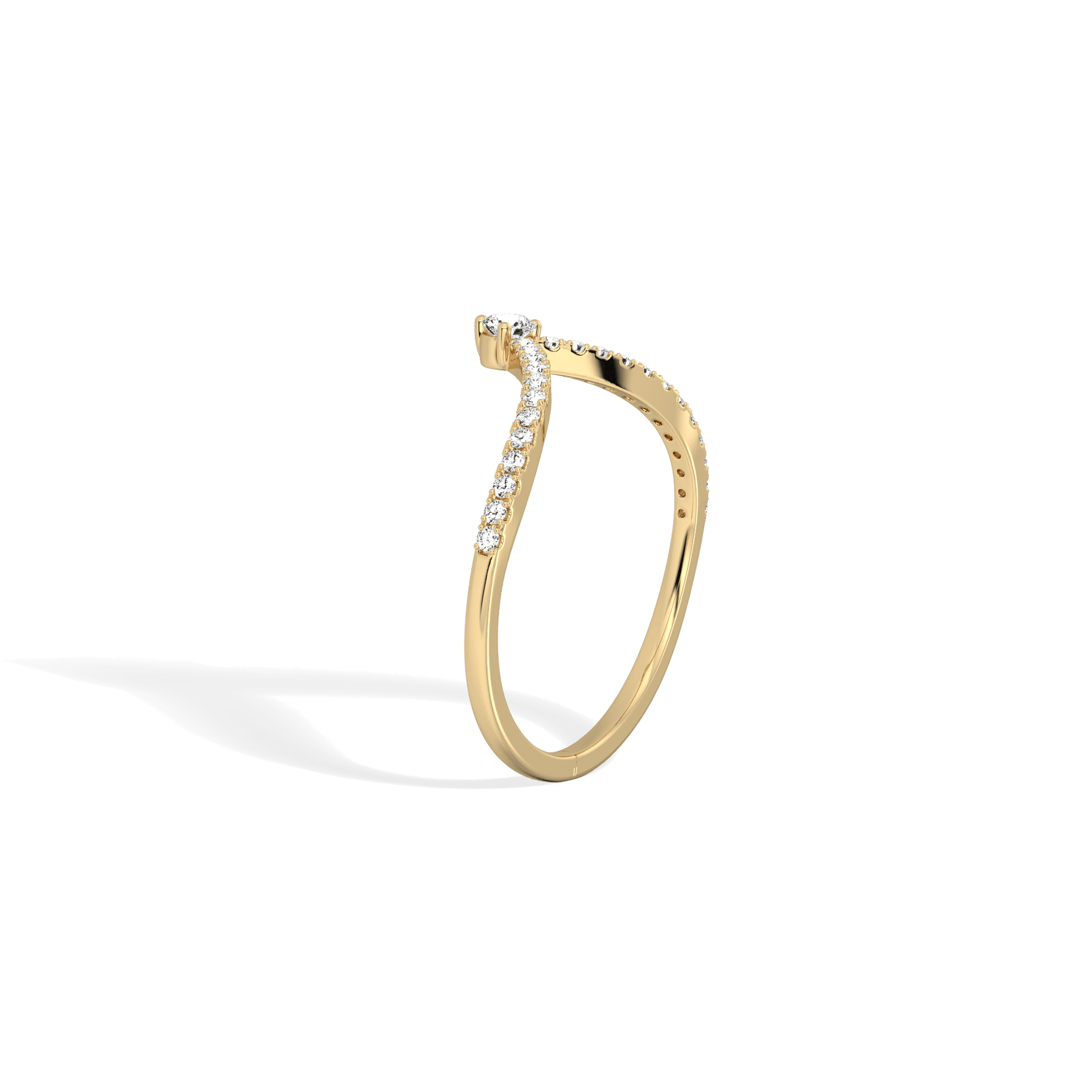 0.23CTW Lab Diamond Chevron Ring - 