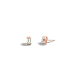 Lab Diamond Hexagon Bezel Studs - Earrings