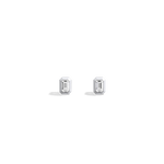 Lab Diamond Hexagon Bezel Studs - Earrings