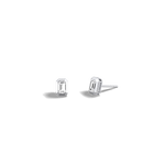Lab Diamond Hexagon Bezel Studs - Earrings