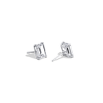 4CTW Claw Prong Emerald Lab Grown Diamond IGI Stud Earring - Earrings
