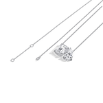 6CTW Emerald and Pear Cut Lab Diamond Toi et Moi Necklace - 