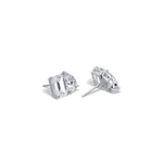12CTW Lab Diamond Toi Et Moi Stud Earring In 14K Solid Gold/Platinum - 