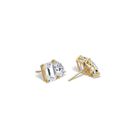 12CTW Lab Diamond Toi Et Moi Stud Earring In 14K Solid Gold/Platinum - 