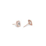 Lab Diamond 1.22CTW Stud Earring in 14K Solild Gold/Platinum - Earrings