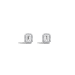 Lab Diamond 1.22CTW Stud Earring in 14K Solild Gold/Platinum - Earrings