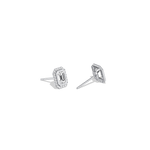 Lab Diamond 1.22CTW Stud Earring in 14K Solild Gold/Platinum - Earrings