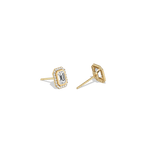 Lab Diamond 1.22CTW Stud Earring in 14K Solild Gold/Platinum - Earrings