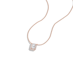 0.5CT Emerald Cut Lab Grown Diamond Pendant Necklace - 