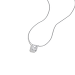 0.5CT Emerald Cut Lab Grown Diamond Pendant Necklace - 