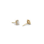 Halo Emerald Lab Diamond Earrings In 14K Solid Gold - Earrings