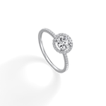 Lab Grown Diamond Halo Promise Ring - 