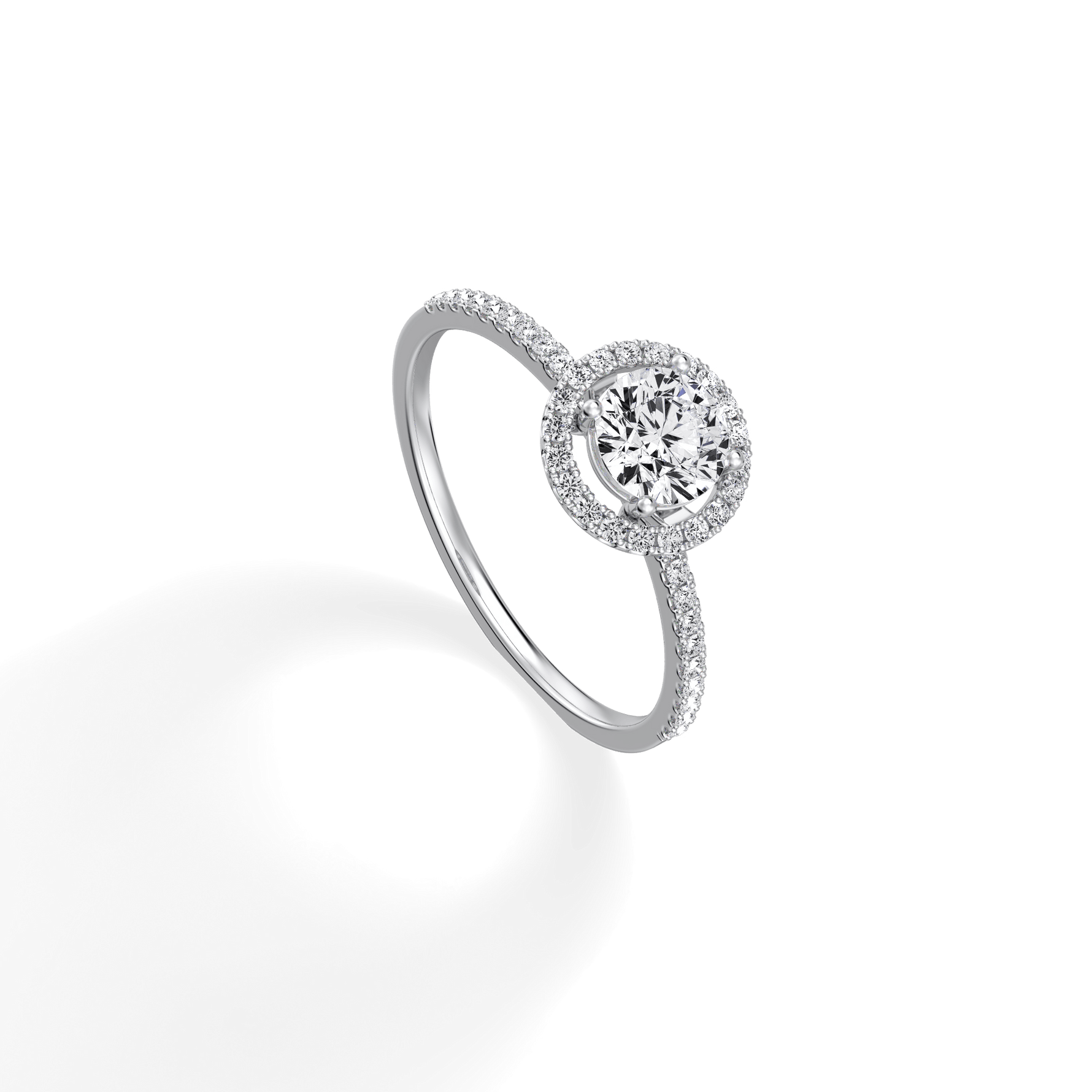 Lab Grown Diamond Halo Promise Ring - 