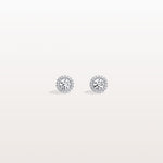 Halo Brilliant Round Lab Grown Diamond Studs - Earrings