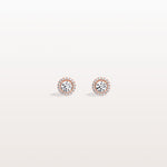 Halo Brilliant Round Lab Grown Diamond Studs - Earrings
