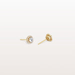 Halo Brilliant Round Lab Grown Diamond Studs - Earrings
