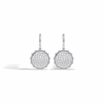 1CTW Lab Diamond Pave Dangling Disc Earrings - Earrings