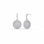 1CTW Lab Diamond Pave Dangling Disc Earrings - Earrings