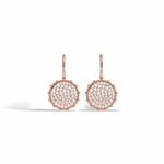 1CTW Lab Diamond Pave Dangling Disc Earrings - Earrings
