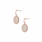 1CTW Lab Diamond Pave Dangling Disc Earrings - Earrings