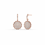 1CTW Lab Diamond Pave Dangling Disc Earrings - Earrings