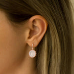 1CTW Lab Diamond Pave Dangling Disc Earrings - Earrings