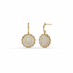 1CTW Lab Diamond Pave Dangling Disc Earrings - Earrings