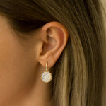 1CTW Lab Diamond Pave Dangling Disc Earrings - Earrings